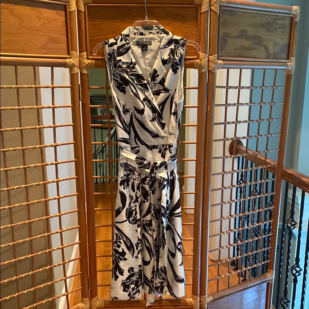 Black and Cream Floral Dress